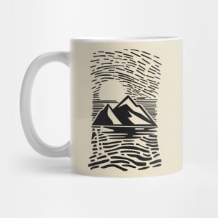 The mountains are barren in the heat of the day Mug